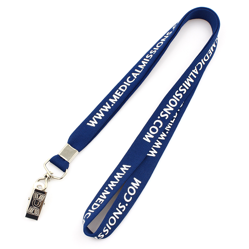 Custom silk screen printed tube lanyard neck strap with logo Featured Image