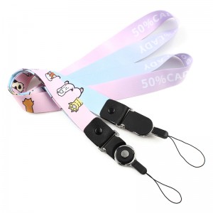 Cheap polyester customized various eco-friendly lanyard for cellphone holder