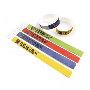 Promotional items printed barcode event tyvek paper wristbands