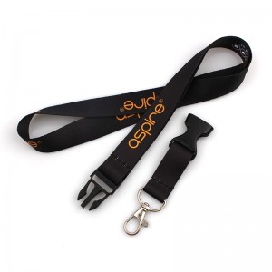 Professional China Printed Polyester Customized Lanyard  Dye sublimation printing logo custom polyester neck lanyards with disconnect buckle