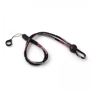Professional China Printed Polyester Customized Lanyard Factory custom woven logo rope cotton vape lanyard with rubber ring