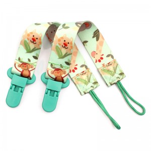 High quality promotional fancy pacifier clip chain holder