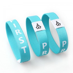 Custom logo fashion fabric bracelet elastic wristband