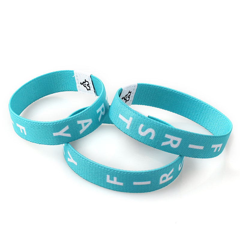 Custom logo fashion fabric bracelet elastic wristband Featured Image