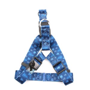 New style wholesale solid polyester adjustable dog harness and leash