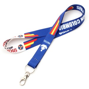 Custom world cup lanyard with satin material for wallet