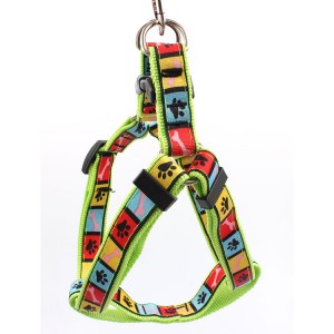 Sublimation printed cute outdoor pet dogs harness with adjustable buckle