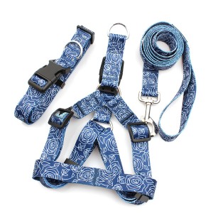 Factory oem custom printing dog harness leash with logo design free