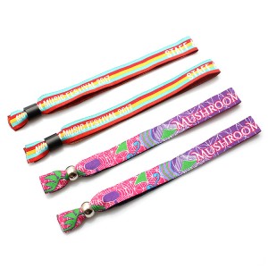 Festival events custom medals no minimum order woven polyester wristband