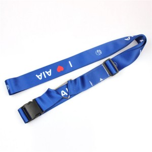Travel luggage strap promotion gift for office with plastic adjustable buckle