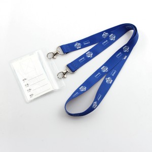 OEM design your own lanyard id card holder with double bulldog clips no minimum order