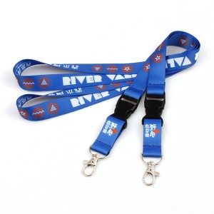 Promotional sublimation printing lanyard with metal hook