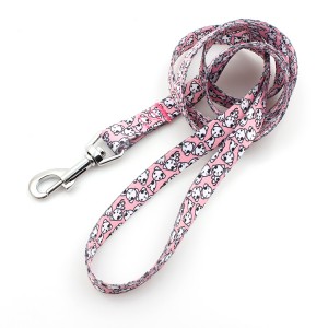 wholesale polyester hands free bike dog leash with custom design printed