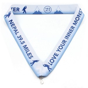 Custom high quality personalized polyester medal lanyard