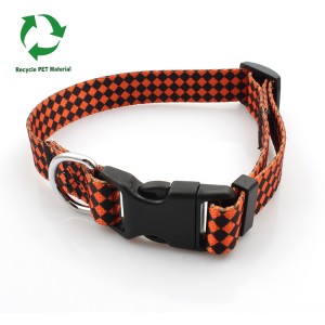 Environmental protection recycle RPETmaterial sublimation dog collar