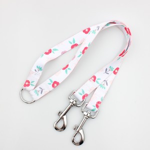 2019 hot sell fashion durable soft printed cute dual dog leash