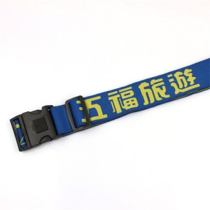 Factory OEM high quality woven luggage belt with adjustable buckle