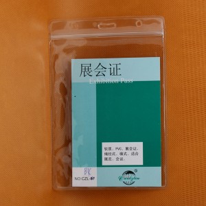 Hot sale custom plastic pvc clear pouch id credit card holders