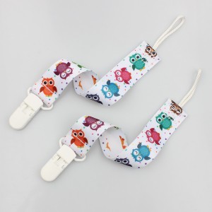 Polyester safety baby pacifier clip strap nipple holder