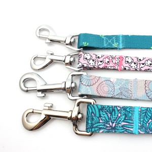 wholesale polyester hands free bike dog leash with custom design printed