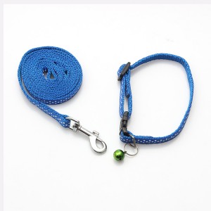 Factory custom solid male pet dog collars and leash set manufacturer