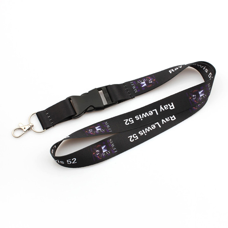 Factory custom cheap sublimation printing polyester lanyard with breakaway buckle Featured Image