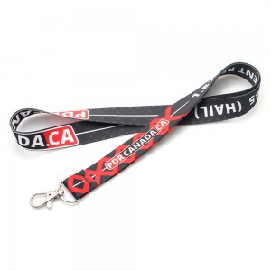 sublimation printed polyester lanyard custom for mobile phone