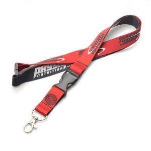 Hot sales heat transfer printed customized lanyard with lobster hook